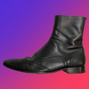 BALLY Men’s Leather Zip Ankle Boots